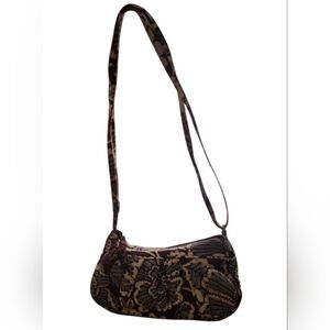 Vera Bradley Brown Floral Quilted Crossbody